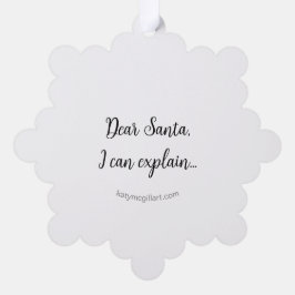 Beste Santa Ik kan uitleggen kunst papier ornament Kaart