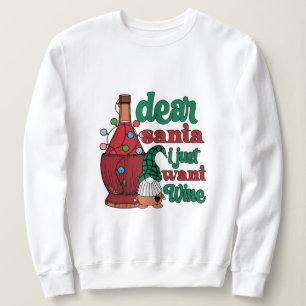 Beste Santa, ik wil alleen wijn. Trui