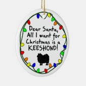 Beste Santa Keeshond Keramisch Ornament (Rechts)