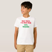 Beste Santa Kinder T-shirt, Best Behavior T-shirt (Voorkant volledig)