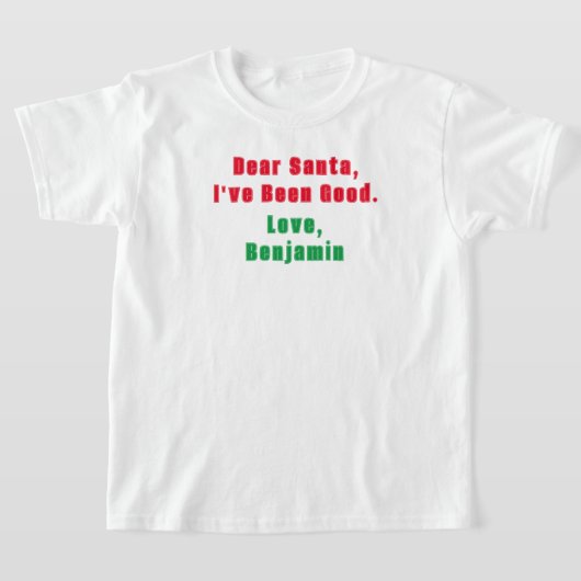 Beste Santa Kinder T-shirt, Best Behavior T-shirt (Laagn)
