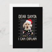 Beste Santa Labrador, ik kan de kersthond uitlegge Kaart (Voorkant / Achterkant)