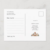 Beste Santa Letter Beige Boho Baby Angel Briefkaart (Achterkant)