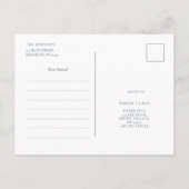 Beste Santa Letter Blauw Kerstmis Winter Village Briefkaart (Achterkant)