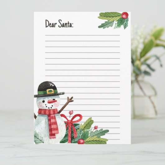 Beste Santa Letter Kaart (Staand voorkant)