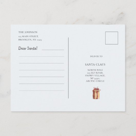 Beste Santa Letter Schattige Funny Bunnies Baby Re Briefkaart (Achterkant)