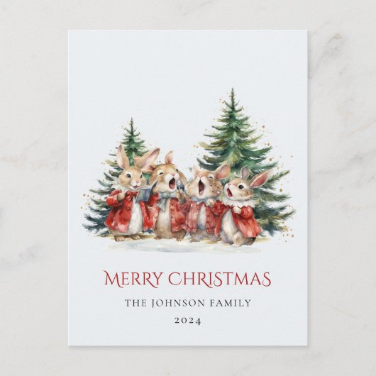 Beste Santa Letter Schattige Funny Bunnies Baby Re Briefkaart (Voorkant)