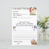 Beste Santa Letter, Snowmen, Santa Claus (Staand voorkant)