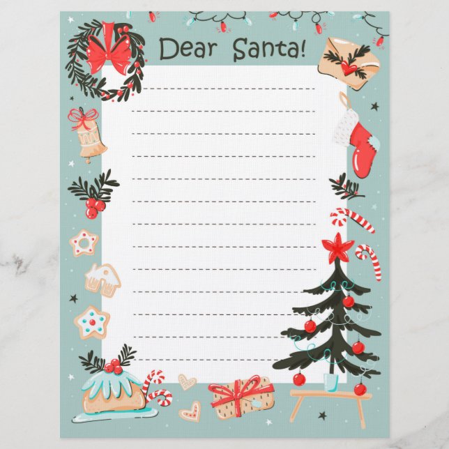 Beste Santa Letterhead Briefhoofd (Voorkant)