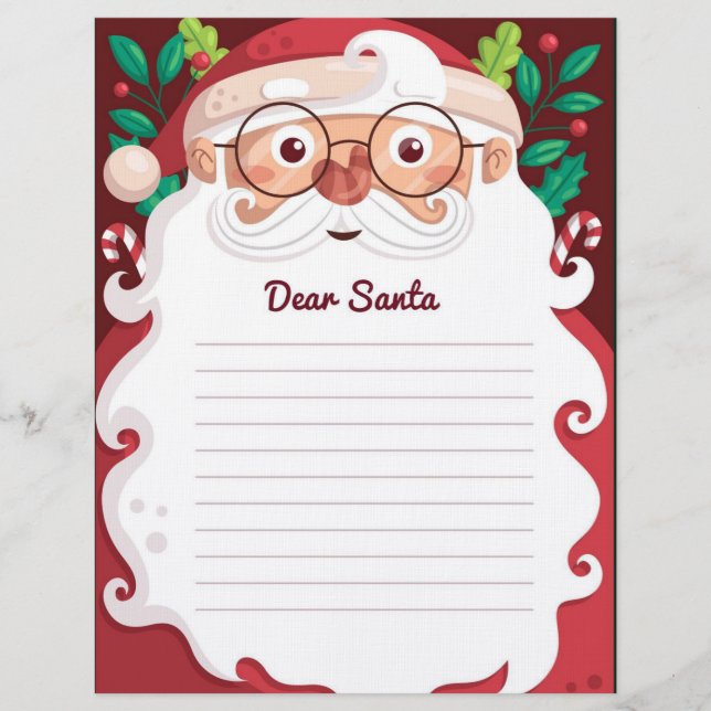 Beste Santa Letterhead Briefhoofd (Voorkant)