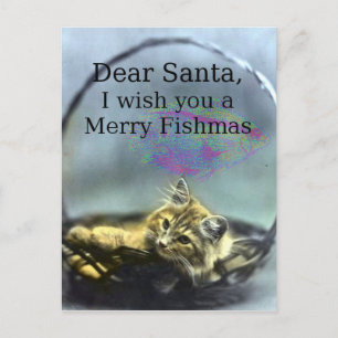 Beste Santa Merry Fishmas Feestdagenkaart