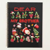 Beste Santa Mijn broeder deed het humoristische tw Planner (Voorkant)