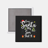 Beste Santa Mijn zoon deed het grappig met kerstmi Magneet (Voorkant / Achterkant)