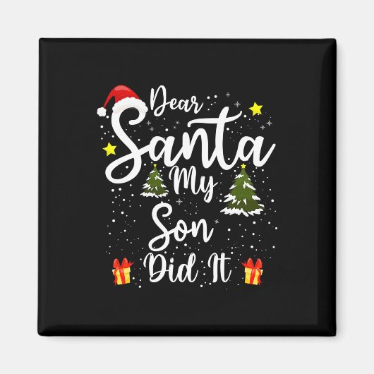 Beste Santa Mijn zoon deed het grappig met kerstmi Magneet (Voorkant)
