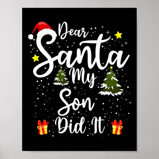 Beste Santa Mijn zoon deed het grappig met kerstmi Poster (Voorkant)