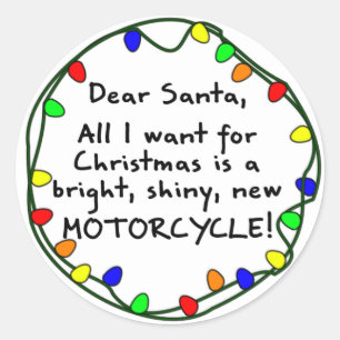 Beste Santa Motorcycle Ronde Sticker