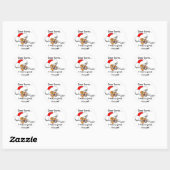 Beste Santa Mouse Ronde Sticker (Vel)