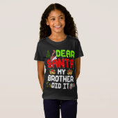 Beste Santa My Brother deed het grappige pajama vo T-shirt (Voorkant volledig)