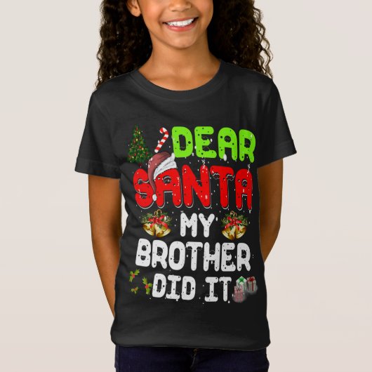 Beste Santa My Brother deed het grappige pajama vo T-shirt (Voorkant)