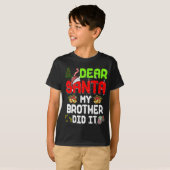 Beste Santa My Brother deed het grappige pajama vo T-shirt (Voorkant volledig)
