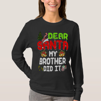 Beste Santa My Brother deed het grappige pajama vo T-shirt