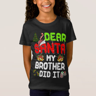 Beste Santa My Brother deed het grappige pajama vo T-shirt