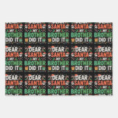 Beste Santa My Brother heeft het met Kerstmis geha Inpakpapier Vel (Voorkant)