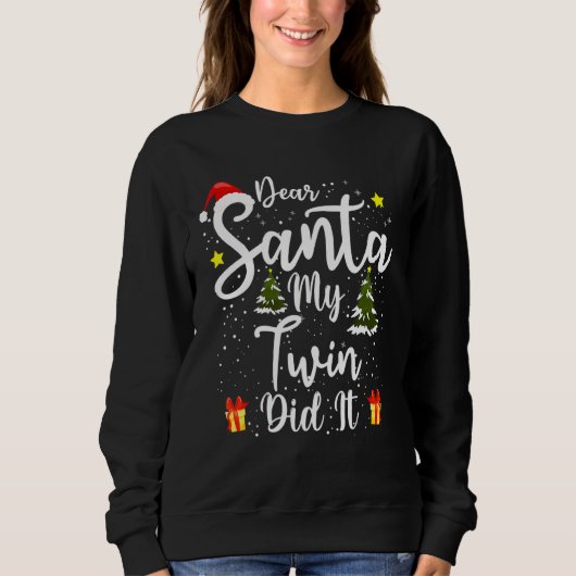 Beste Santa My Twin heeft het grappige kerstcadeau Trui (Voorkant)