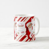 Beste Santa Nice Lijst Certificaat Rode Snoep Stre Koffiemok (Voorkant rechts)
