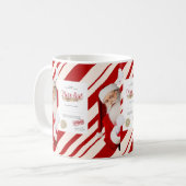 Beste Santa Nice Lijst Certificaat Rode Snoep Stre Koffiemok (Voorkant links)