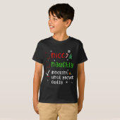 Beste Santa Nice Ondeugend Bewezen Schuldig Grappi T-shirt (Voorkant volledig)