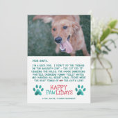 Beste Santa Pawlidays Mooie hond met kerstmis Feestdagenkaart (Staand voorkant)