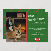 "Beste Santa Paws" aanpasbare kerstkaart voor huis (Voorkant / Achterkant)