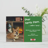"Beste Santa Paws" aanpasbare kerstkaart voor huis (Staand voorkant)