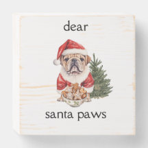 Beste Santa Paws houten doos teken
