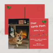 "Beste Santa Paws"  vakantie Briefkaart (Voorkant / Achterkant)