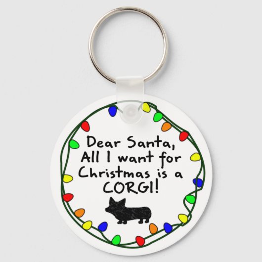Beste Santa Pembroke Welsh Corgi Sleutelhanger (Voorkant)