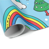 Beste Santa Rainbow Custom Pattern Cadeaupapier (Rol Hoek)