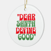 Beste Santa Red en Green Groovy Font Ornament (Links)