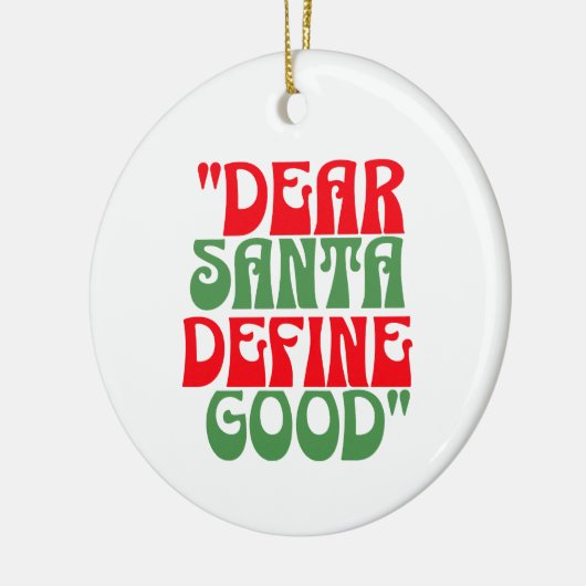 Beste Santa Red en Green Groovy Font Ornament (Links)