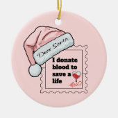 Beste Santa Schattige gepersonaliseerde kerst Keramisch Ornament (Voorkant)