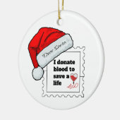 Beste Santa Schattige gepersonaliseerde kerst Keramisch Ornament (Links)