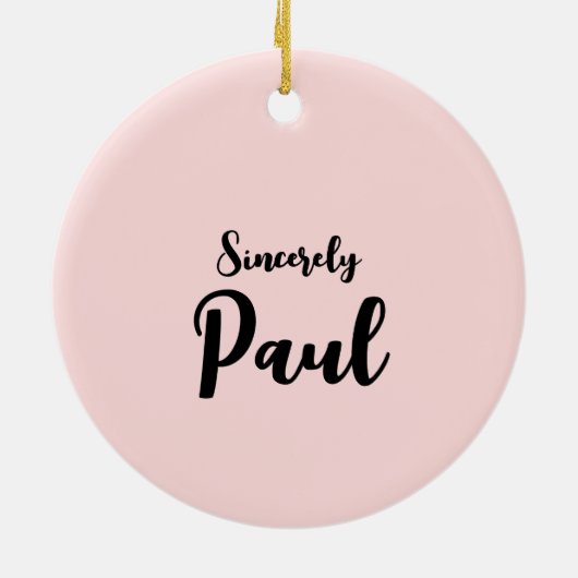 Beste Santa Schattige gepersonaliseerde kerst Keramisch Ornament (Achterkant)