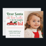 Beste Santa Schattige Naughty List One Photo Chris Feestdagenkaart<br><div class="desc">Ik ben te lief voor de ondeugende lijst! Een schattige kerstkaart voor gezinnen met kinder kinderen! Deze grappige vakantiekaarten zijn feestelijk en leuk.</div>