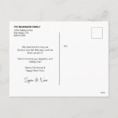 Beste Santa Schattigee kinder foto Leuke lijst gra Feestdagenkaart (Achterkant)