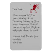 Beste Santa Spread Healing Social Distancing Ideeë Magneet (Verticaal)
