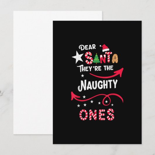 Beste Santa Theyu2019re de Naughty Ones Family Chr Kaart (Voorkant / Achterkant)