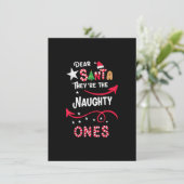 Beste Santa Theyu2019re de Naughty Ones Family Chr Kaart (Staand voorkant)