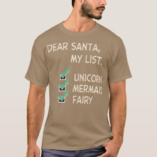 Beste Santa Unicorn Mermaid Fairy Funny Kerstmis T-shirt