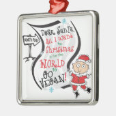 Beste Santa Vegan Wish Metalen Ornament (Links)